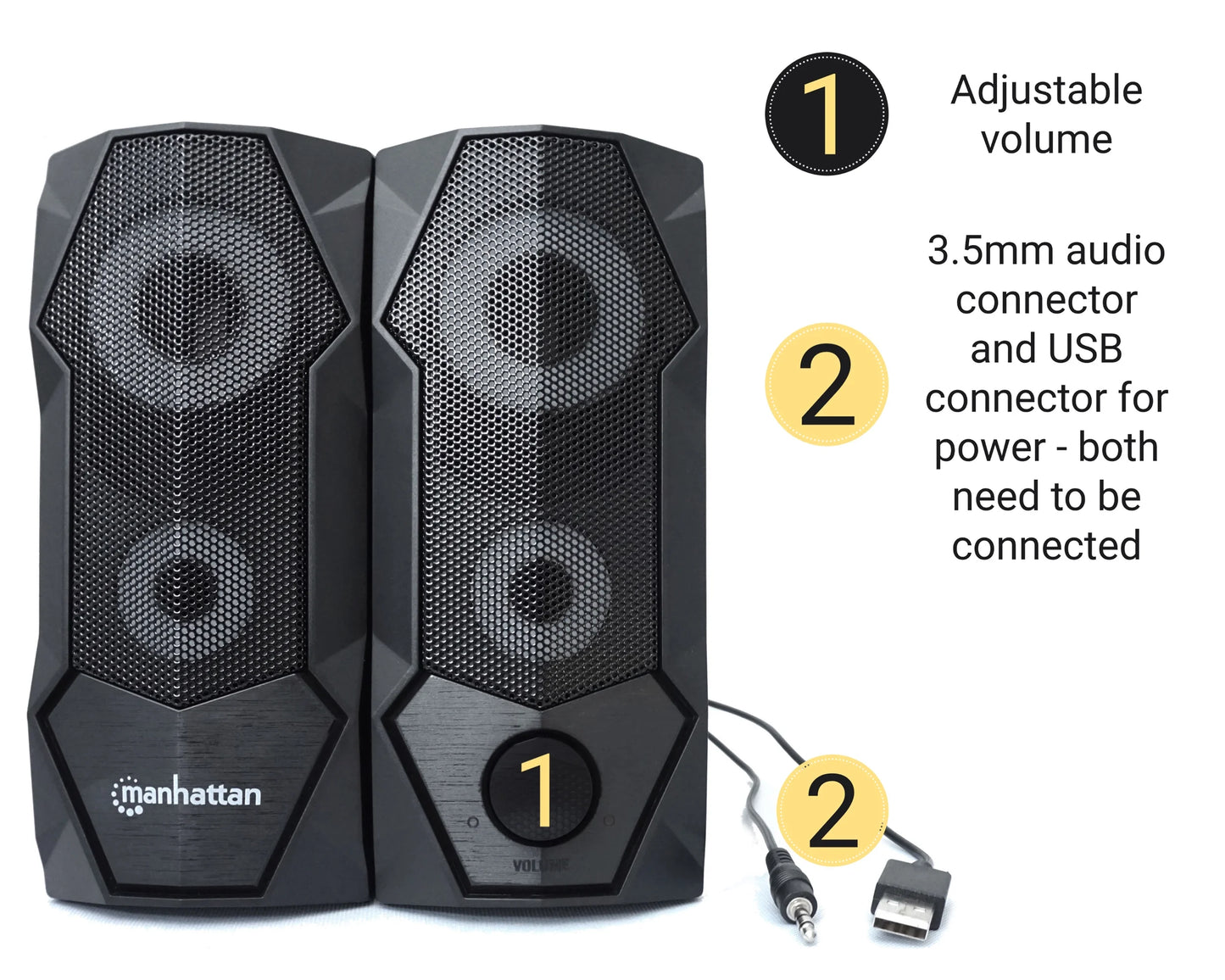 168359 USB Powered RBG Gaming Speakers