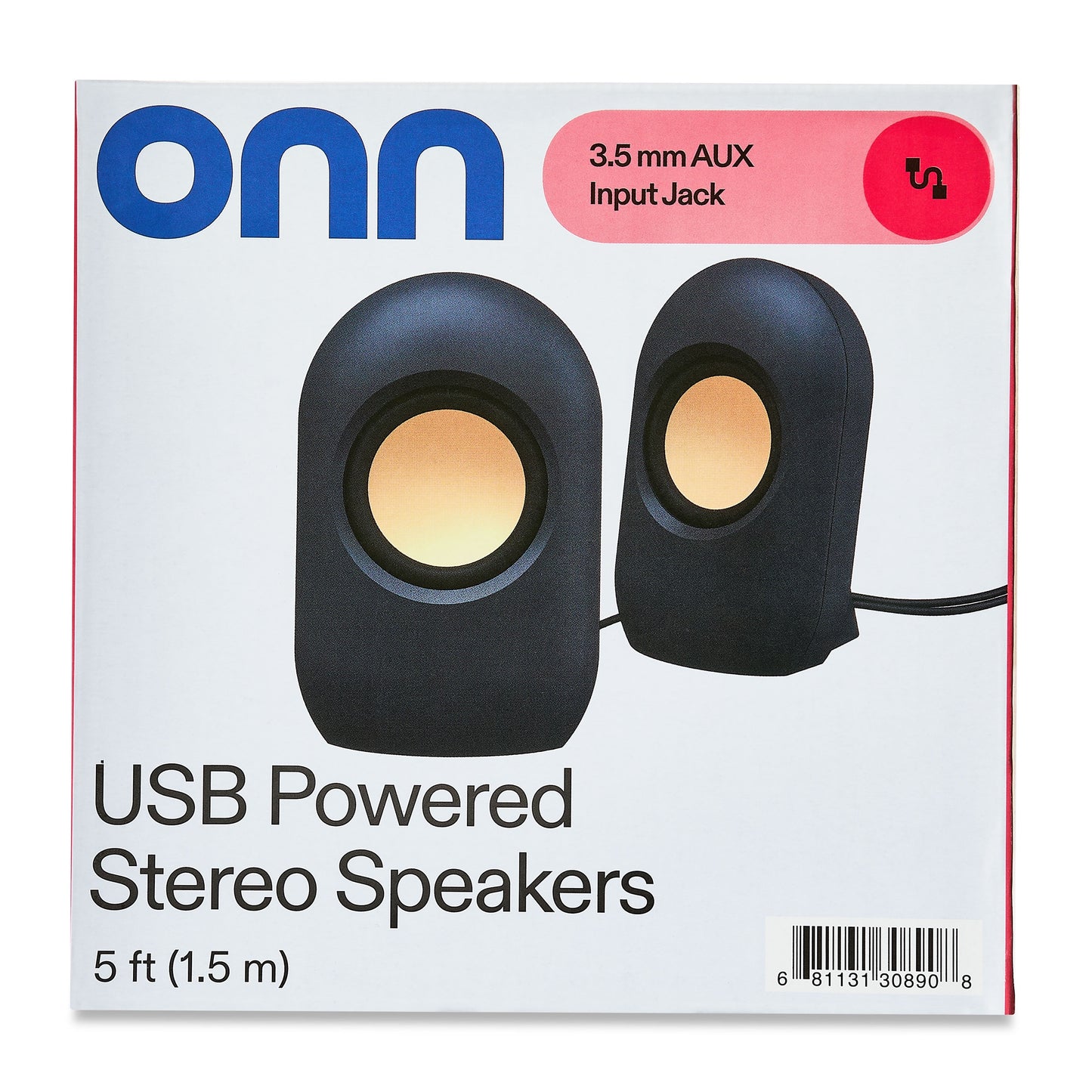 . Stereo Speaker with Volume Controls, 3.6 Ft 3.5Mm Aux with USB Power Cable
