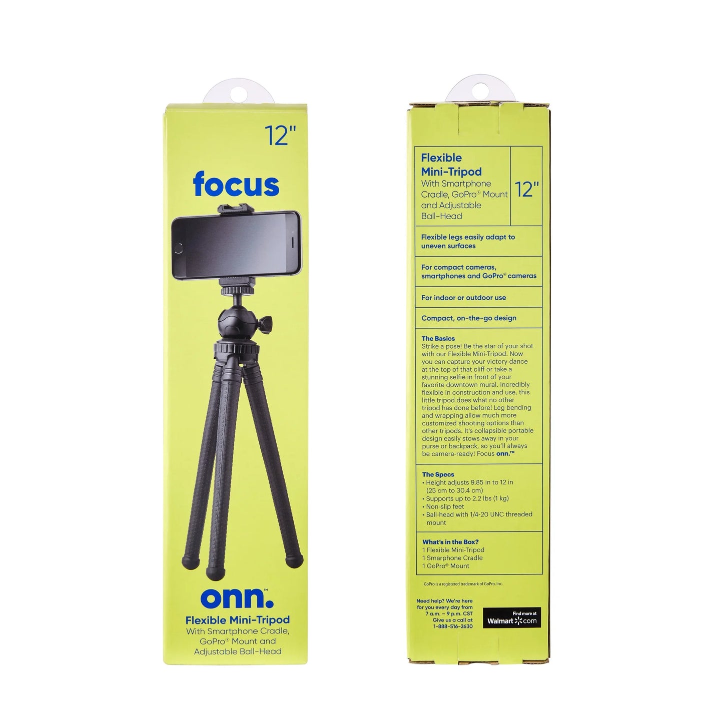 . Adjustable Mini Tripod Stand for Cameras/Gopros/Smartphone Devices