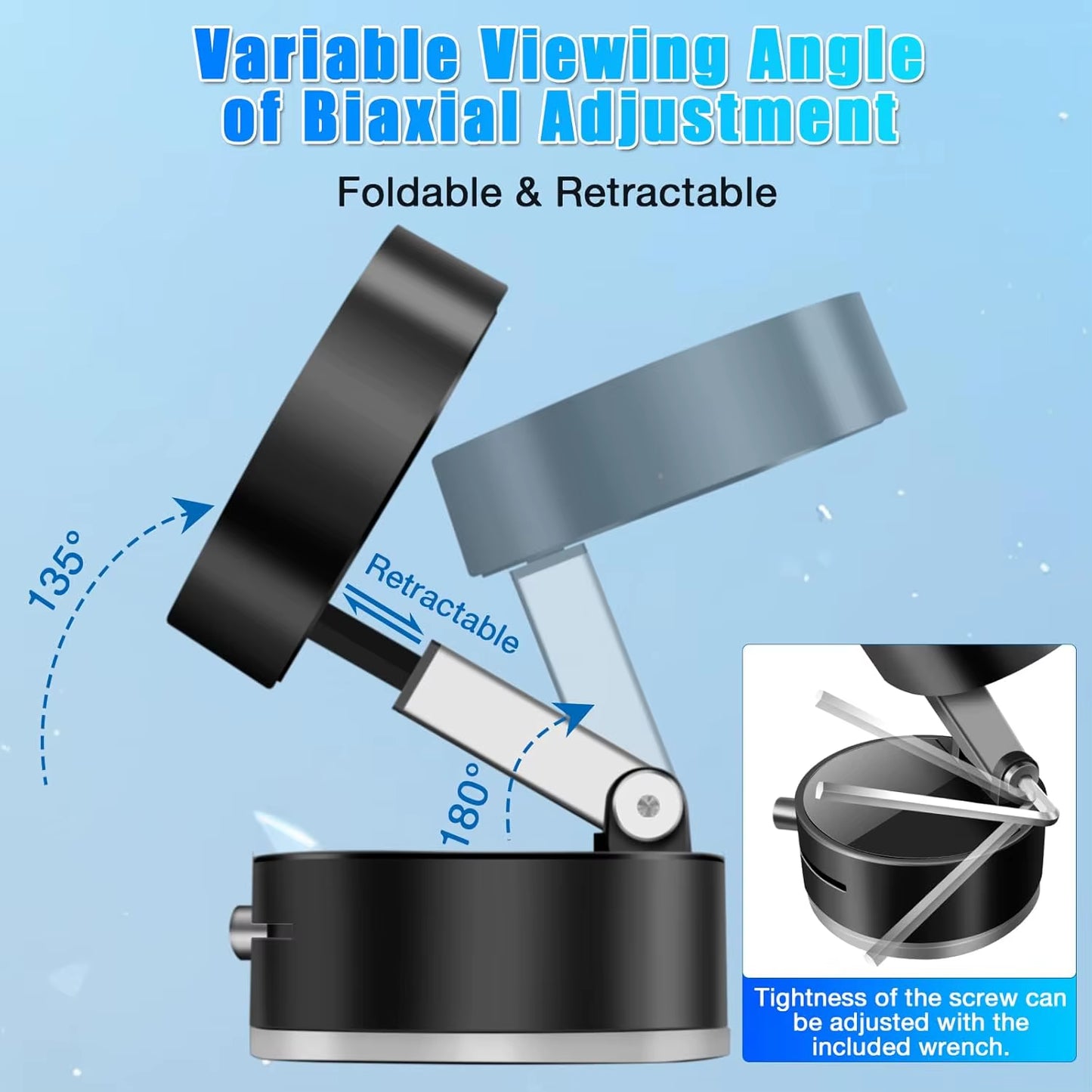Hot 2025 Mini Vacuum Double Side Magnetic Suction Cup Holder Foldable Kitchen Lazy Phone Bracket for Iphone Android Smartphone