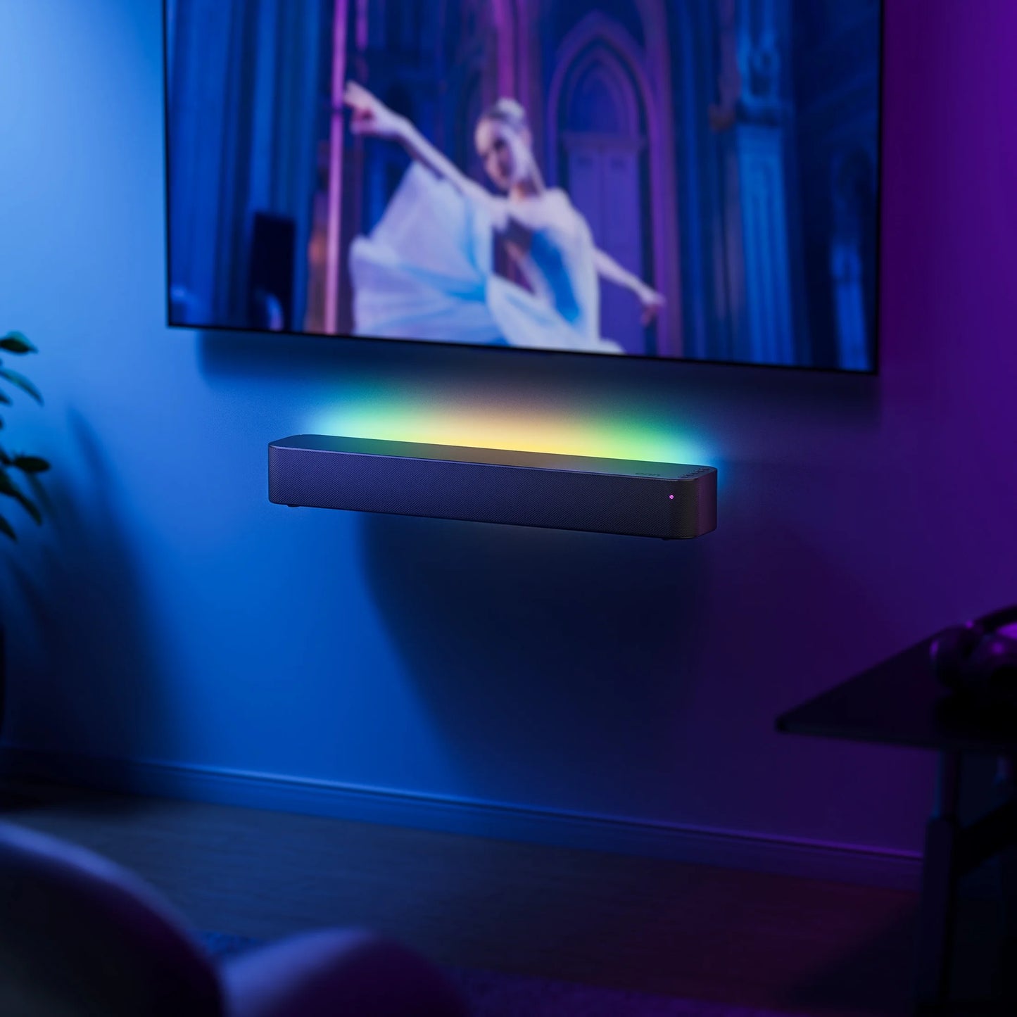 . 20" LED Soundbar with 2 Internal Speakers