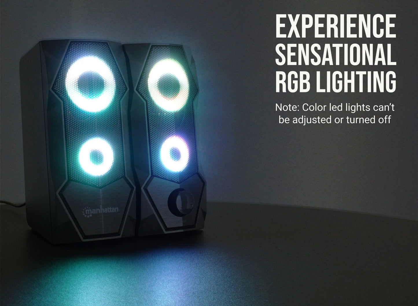 168359 USB Powered RBG Gaming Speakers