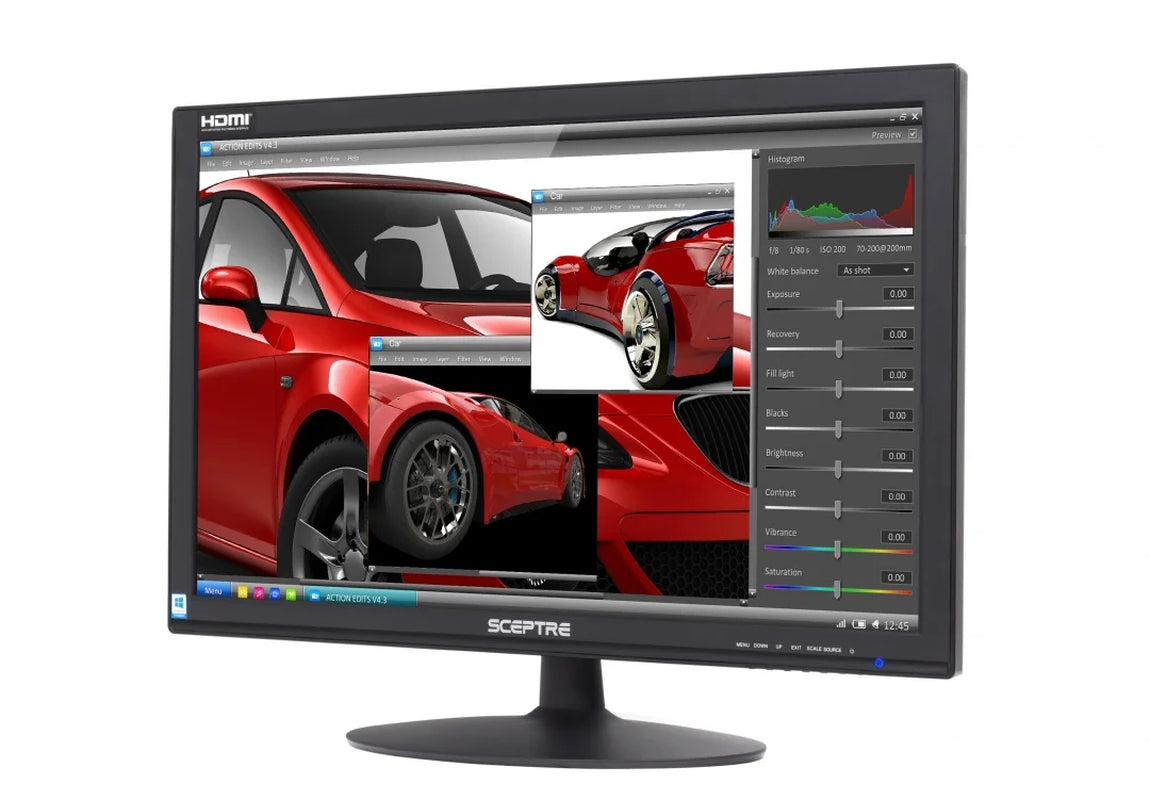24" 75Hz Full HD 1080P LED Monitor HDMI VGA Build in Speakers, Brushed Black 2019 (E248W-19203S)