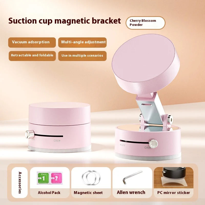 Foldable Magnetic Vacuum Car Phone Holder Foldable Suction Cup with Suction Cup Hands-Free Navigation for Smart Phone