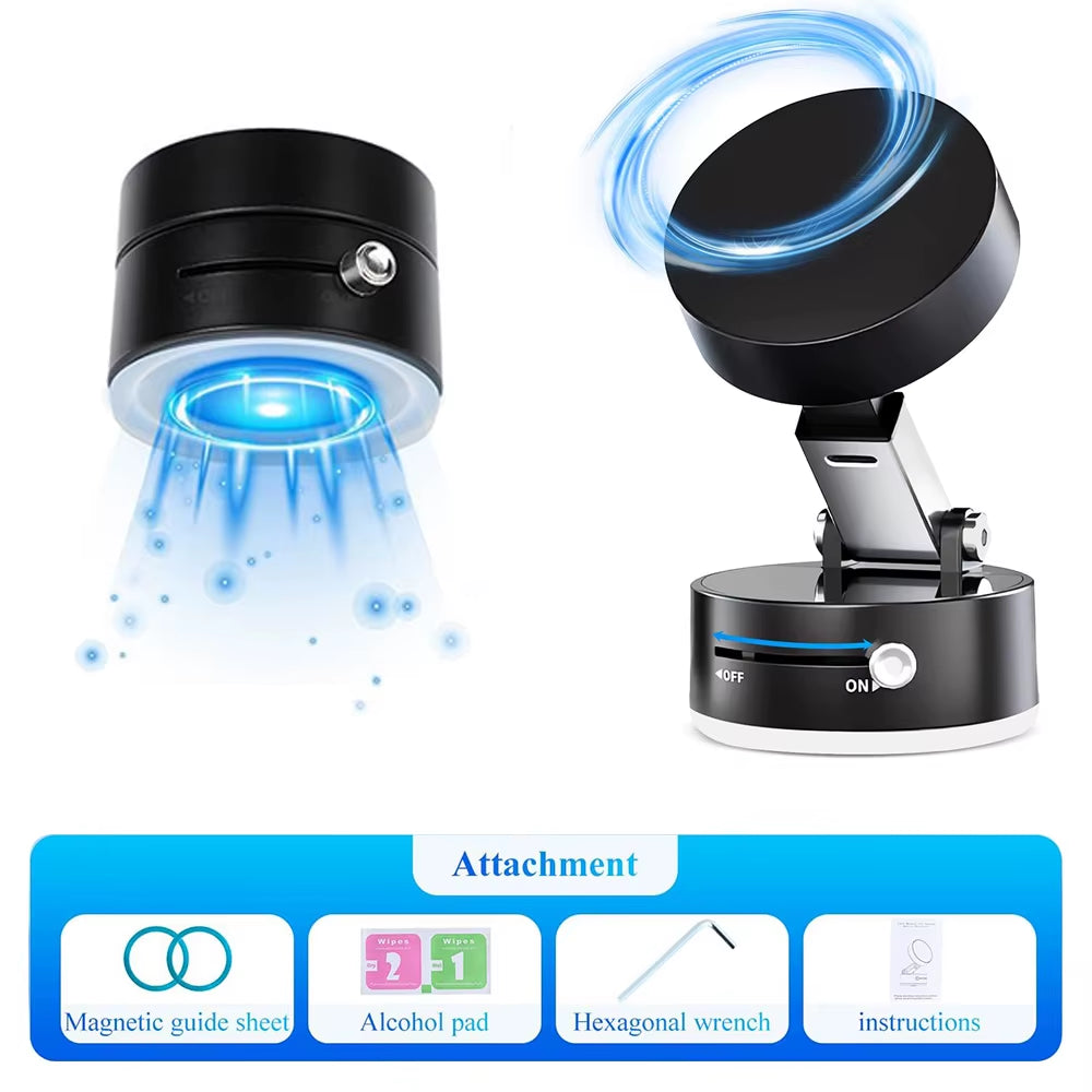 Hot 2025 Mini Vacuum Double Side Magnetic Suction Cup Holder Foldable Kitchen Lazy Phone Bracket for Iphone Android Smartphone