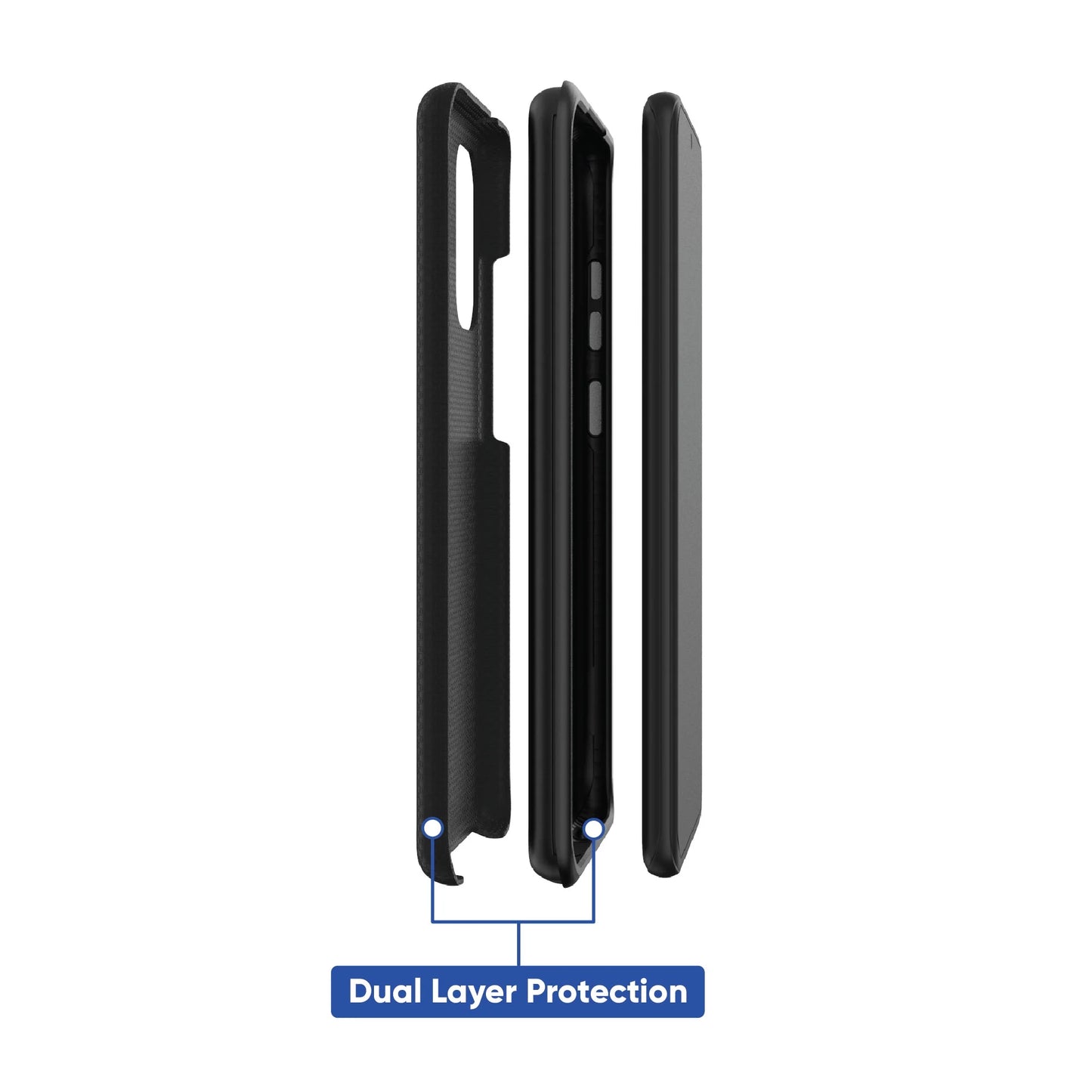 . Dual-Layer Phone Case for Iphone 11 / Iphone XR - Black