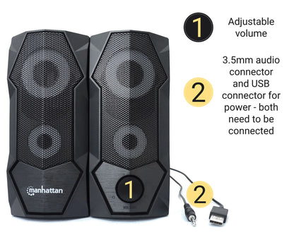 168359 USB Powered RBG Gaming Speakers