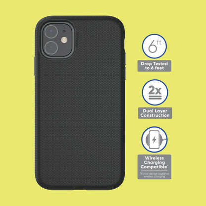 . Dual-Layer Phone Case for Iphone 11 / Iphone XR - Black