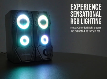168359 USB Powered RBG Gaming Speakers
