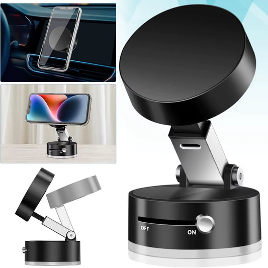 Hot 2025 Mini Vacuum Double Side Magnetic Suction Cup Holder Foldable Kitchen Lazy Phone Bracket for Iphone Android Smartphone