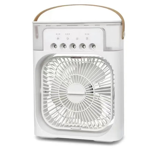 Portable Fan Air Conditioners USB Electric Fan Air Cooler LED Night Light Water Mist Fun 3 in 1 Air Humidifier for Home