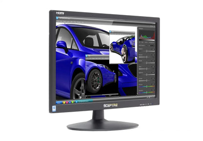 20" 75Hz LED Monitor HDMI VGA Build-In Speakers, Brushed Black 2019 (E205W-16003S)