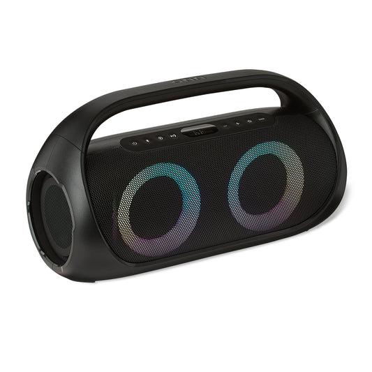 . Portable FM Boombox with LED Lighting